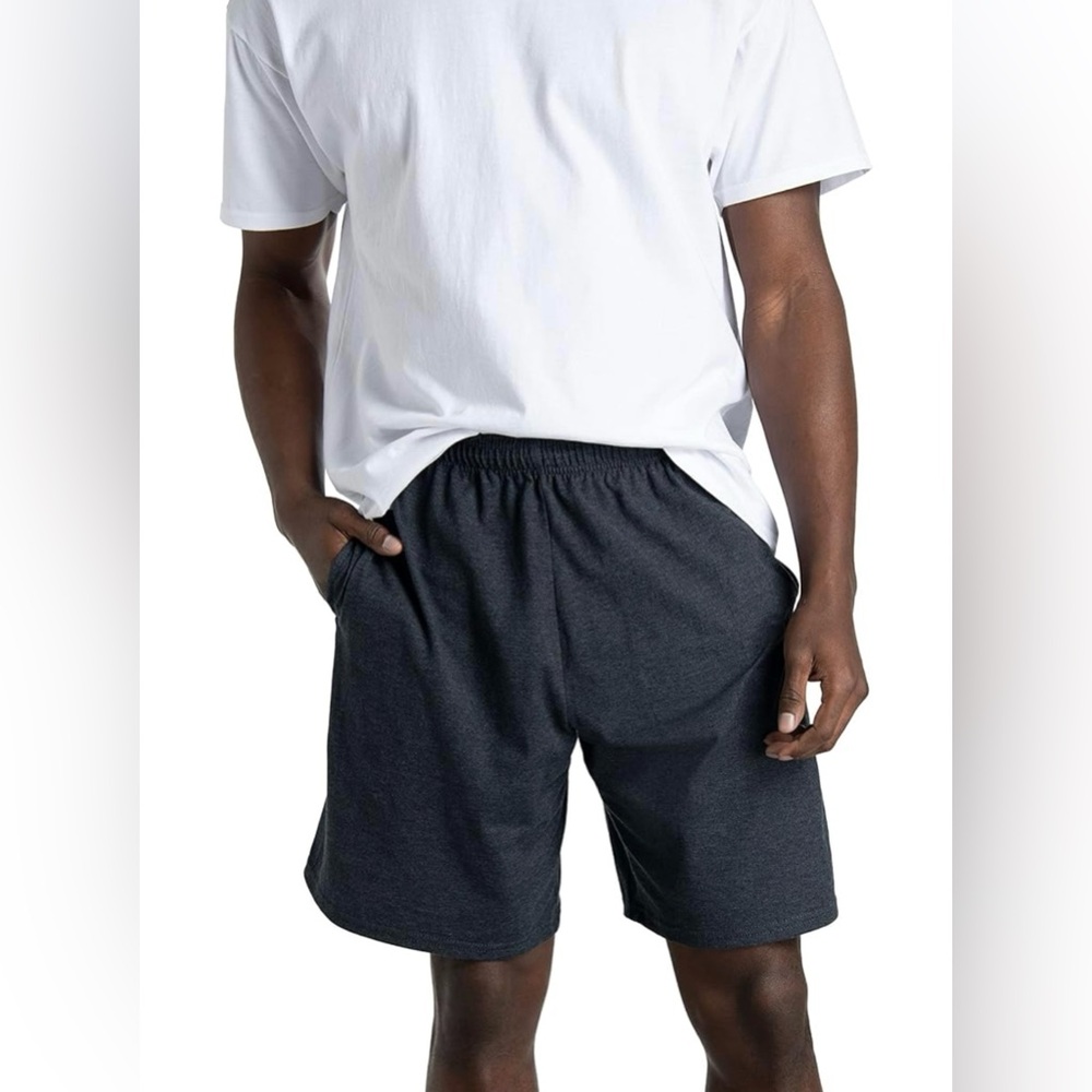 Fruit of the loom- ever soft Men's Charcoal Gray Shorts - 2 Pack medium NEW - Picture 5 of 6
